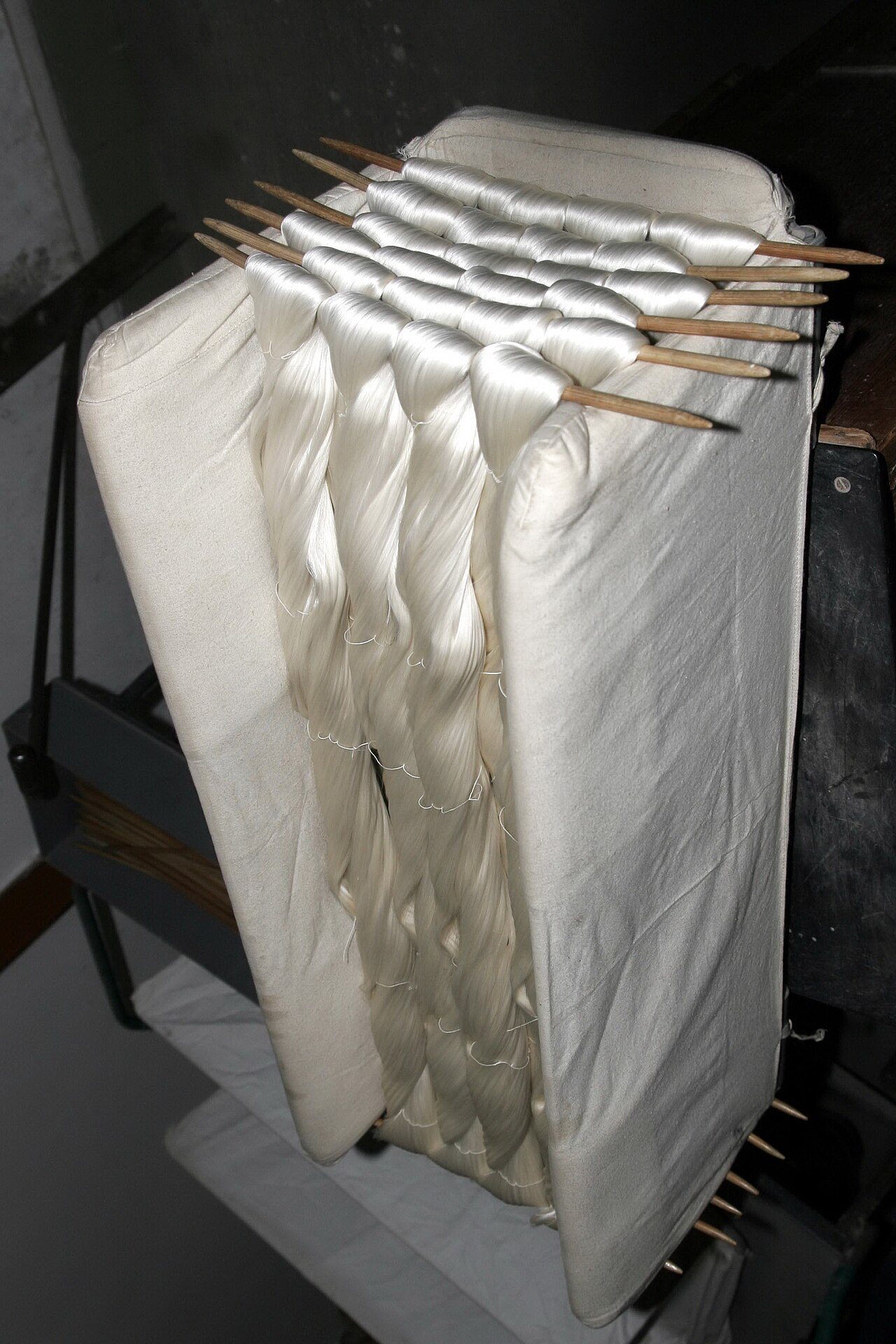 Raw silk in the Suzhou No.1 Silk Mill in Suzhou (Jiangsu), China