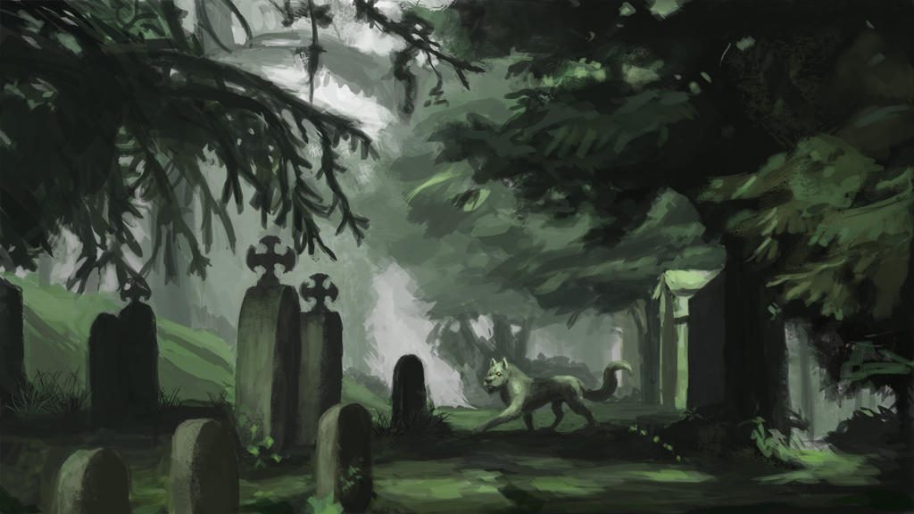 Modern artistic rendition of the cu sidhe.