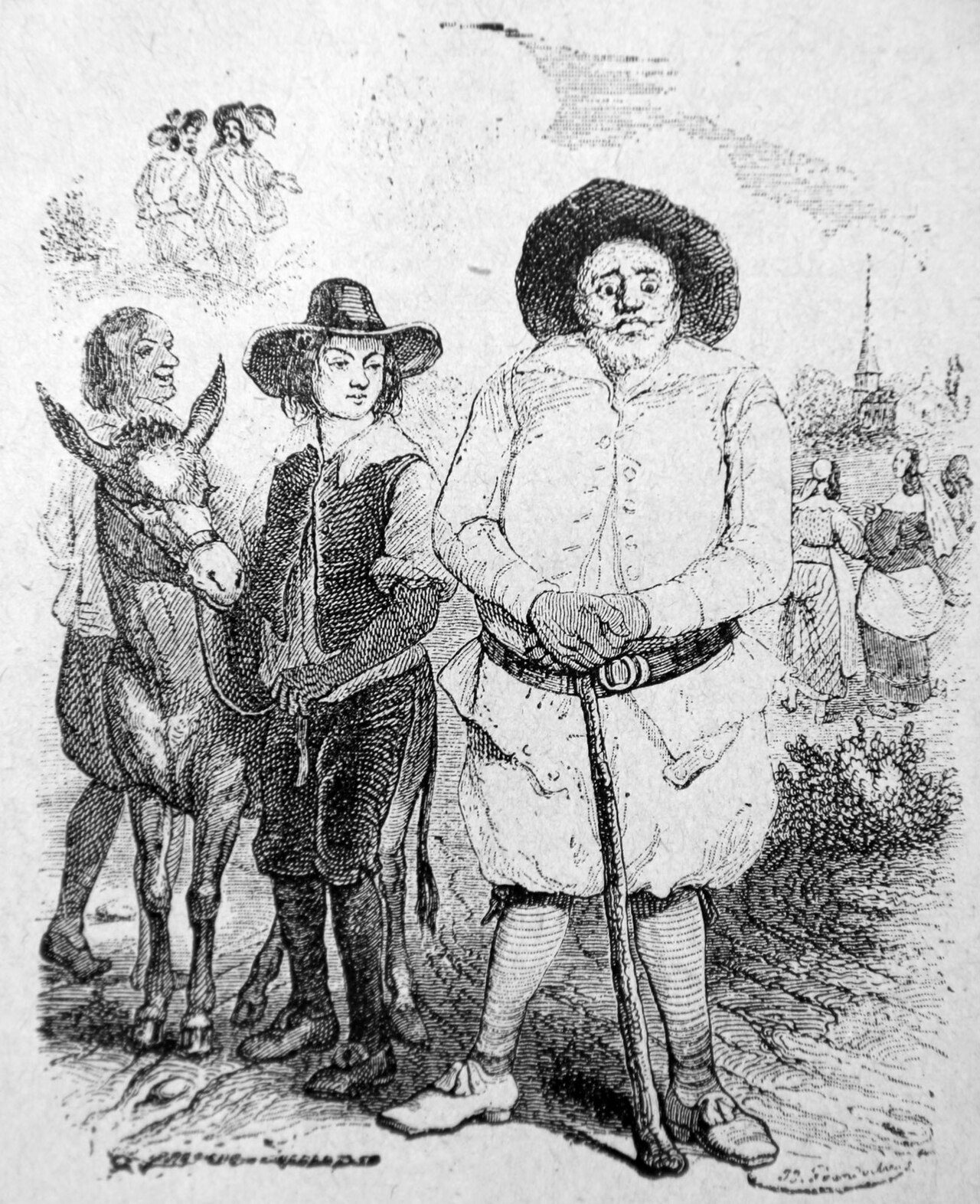 J.J. Grandville . Illustrations des Fables de La Fontaine . 1838-1840.