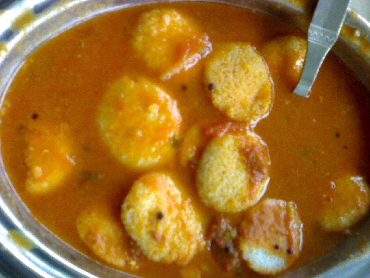 Button idli of South India.