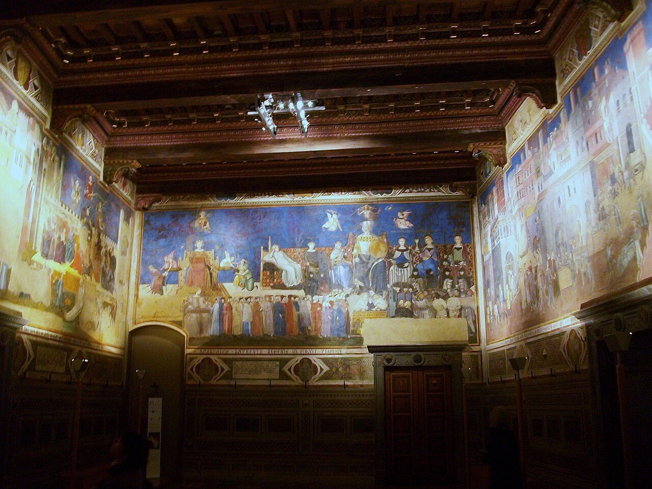 Sala amb frescos d'Ambrogio Lorenzetti, Palazzo Pubblico de Siena.