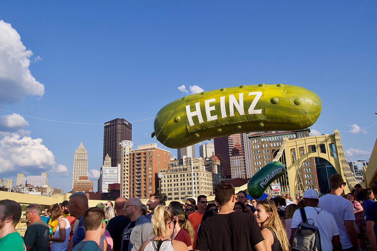 Picklesburgh 2019 on the Roberto Clemente Bridge