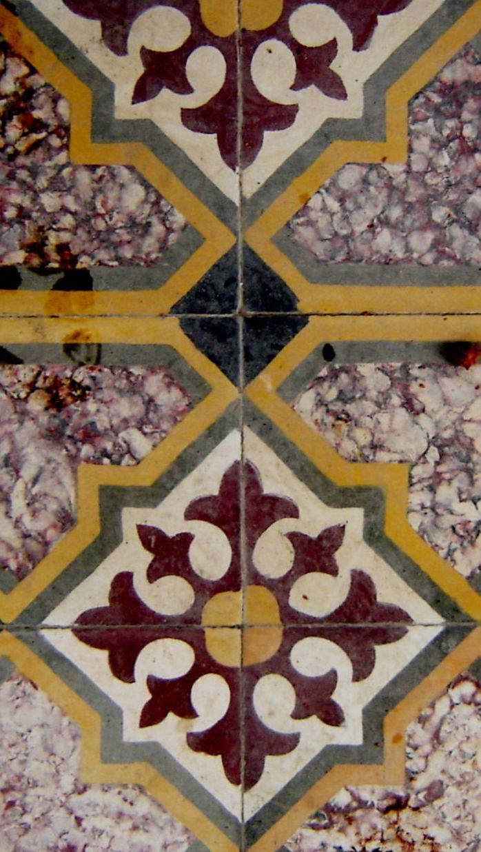Floor tile in Karpas, northeastern Cyprus.