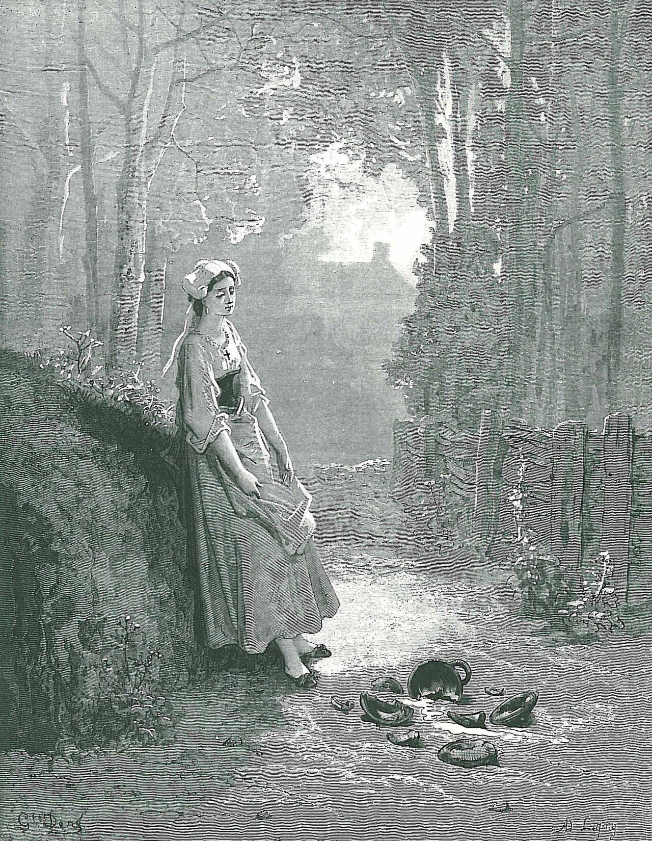 illustration for Jean de La Fontaine 's fables by Gustave Doré