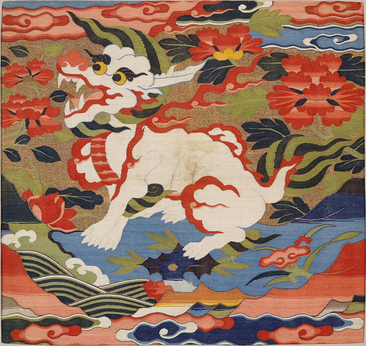 China; Rank badge; Textiles-Tapestries