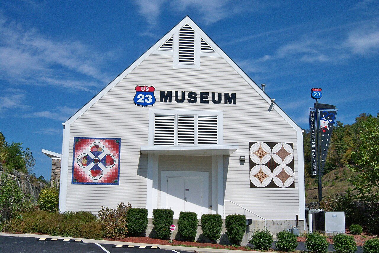 Side of U.S. 23 Country Music Highway Museum in Paintsville, Kentucky.