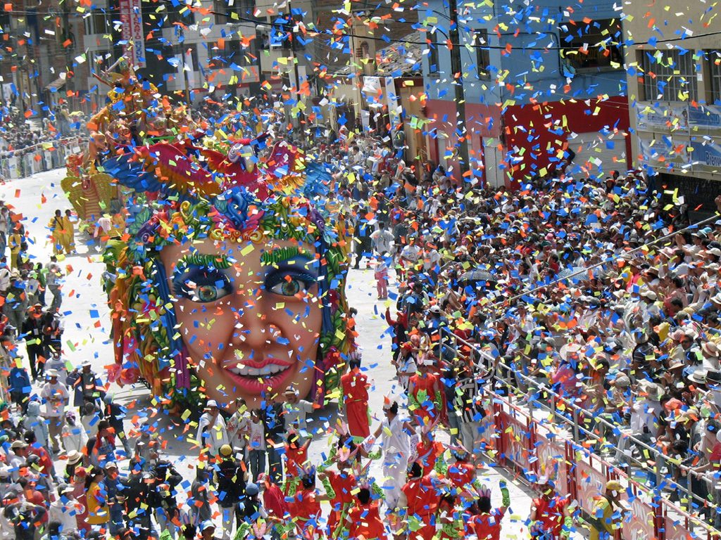 Blacks and Whites Pasto Carnival Alegory, Dioses Ancestrales by Hugo Moncayo, 2007