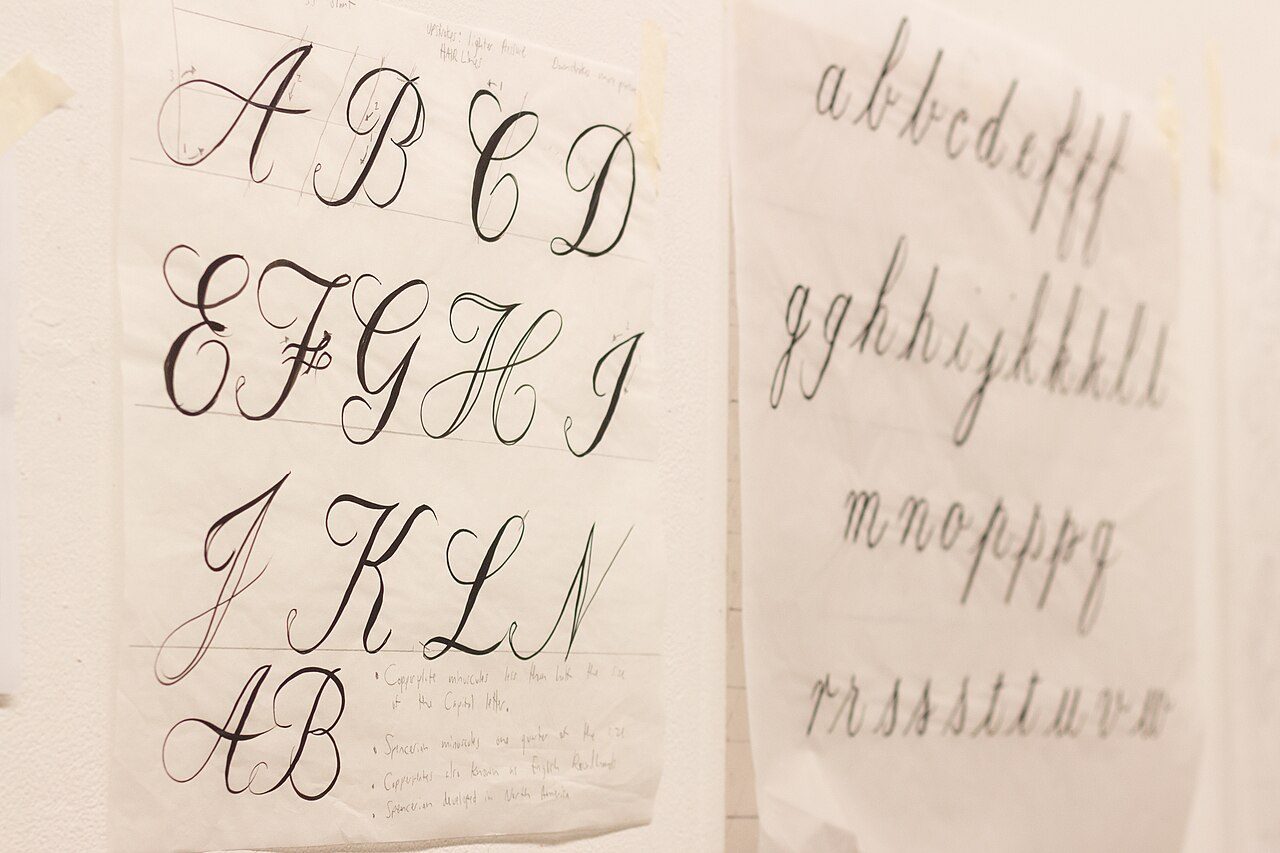 Brush lettering practice charts, by artist Emmanuel Sevilla