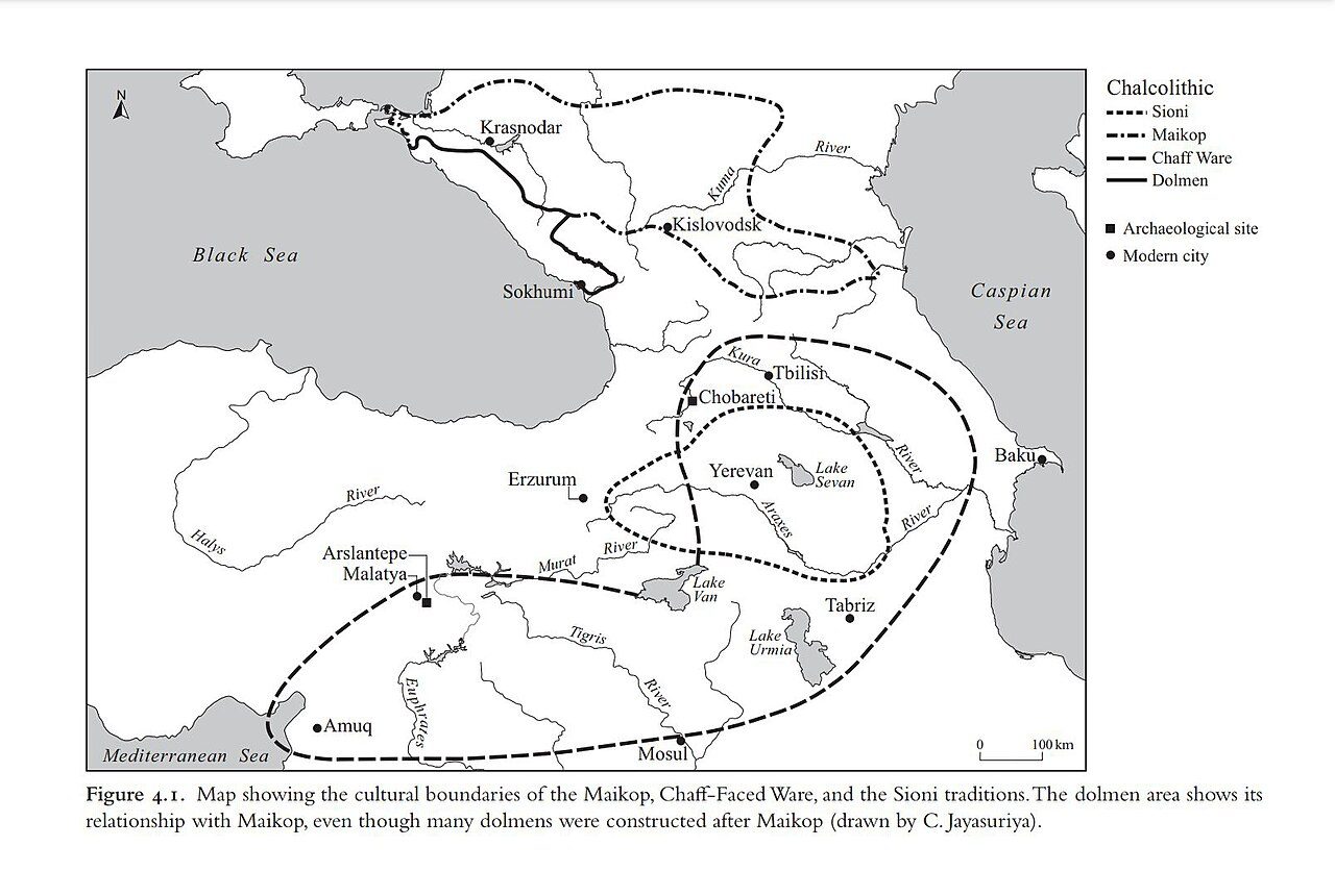Late Chalcolithic Chaff faced ware culture map