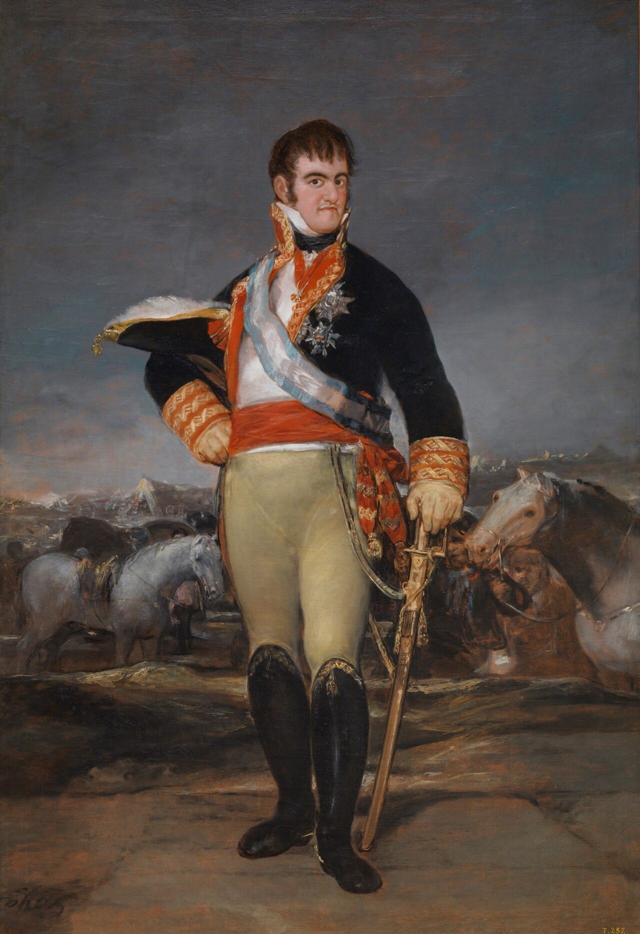 Spanish: Fernando VII, ante un campamento Ferdinand VII at camp title QS:P1476,es:"Fernando VII, ante un campamento" label QS:Les,"Fernando VII, ante un campamento" label QS:Len,"Ferdinand VII at camp"