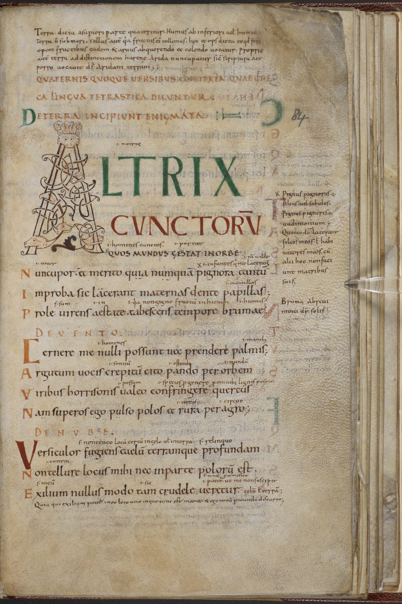 Riddles of Aldhelm, London, British Library, Royal MA 12 c xxiii folio 84r