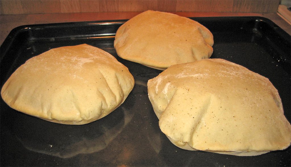 Pita Flatbread Which was baked in the oven