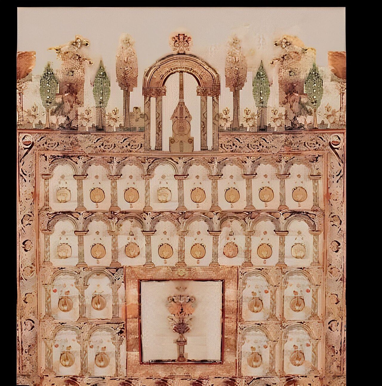 a Miniature from the Umayyad period, this is from the Sana'a Grand mosque Manuscripts, pictured in 2006.