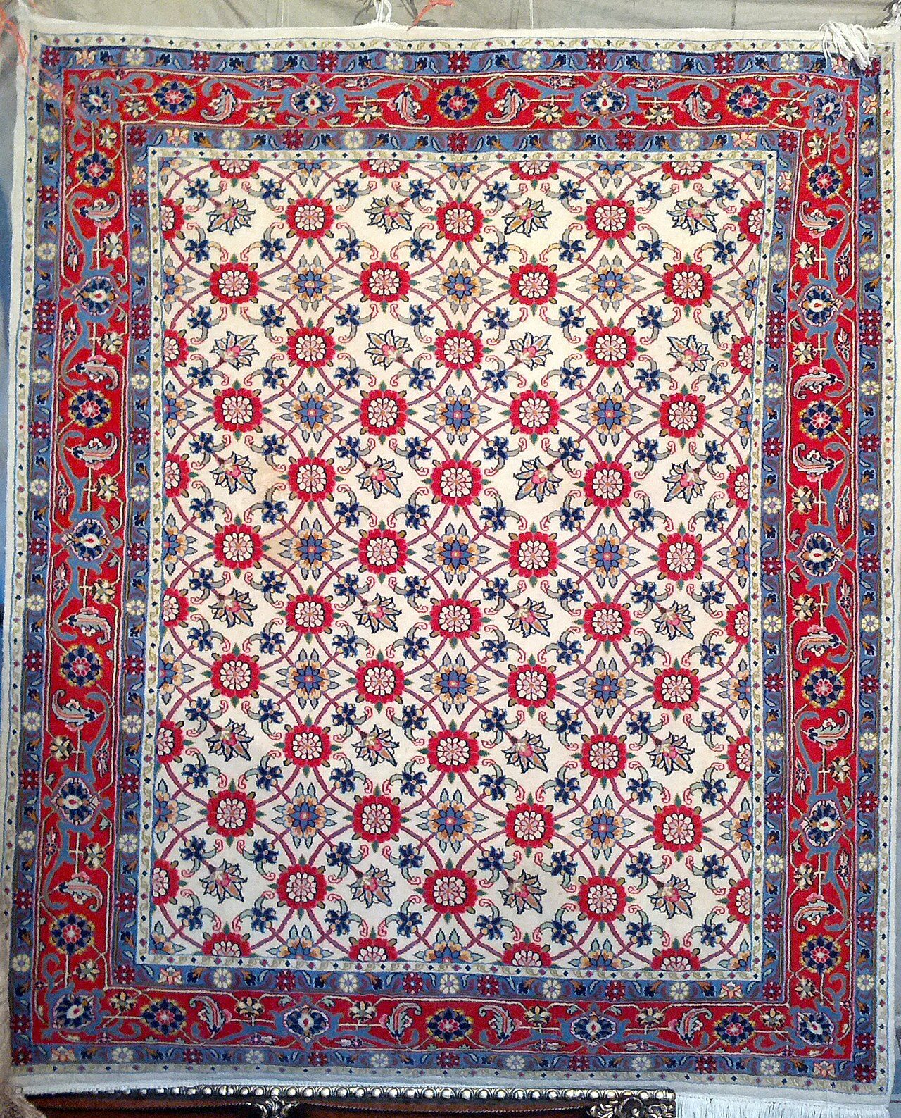 A Carpet from Varamin, Iran with Mina Khani design.