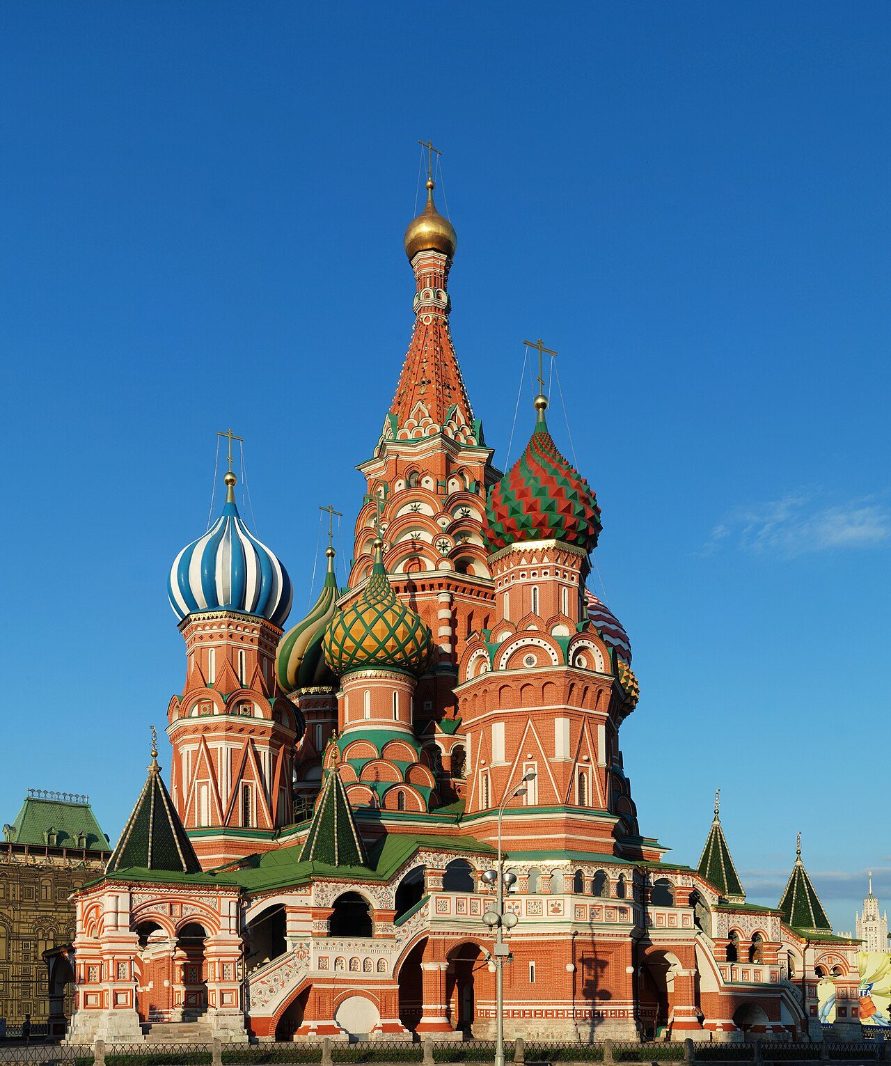 Saint Basil's Cathedral (Cathedral of the Protection of Most Holy Theotokos on the Moat) on Red Square in Moscow (Russia).