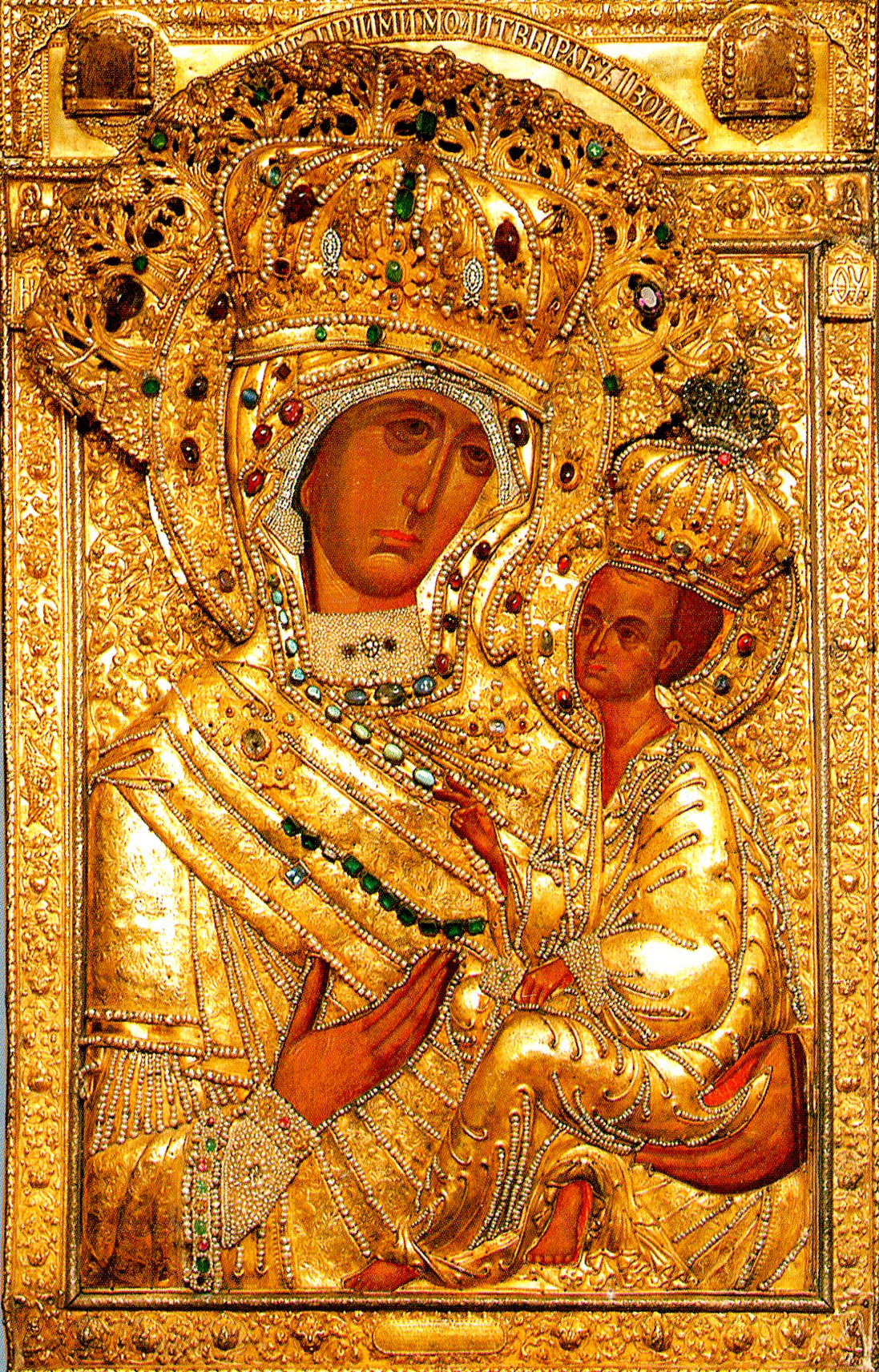 Tikhvin Icon of the Mother of God in salary (Tikhvin)