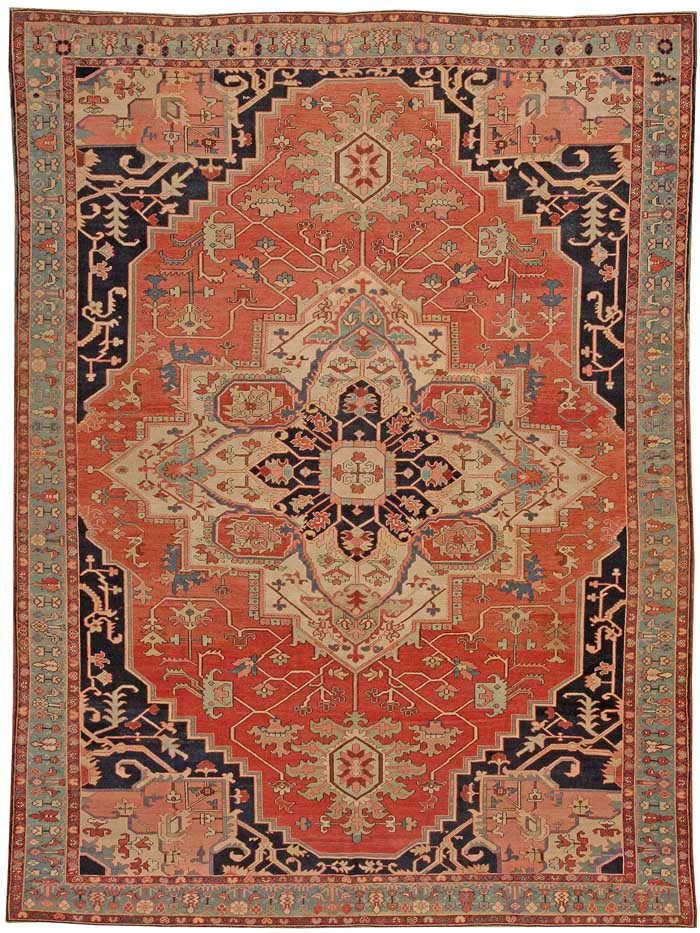 Antique Heriz Serapi Persian Rug/Carpet