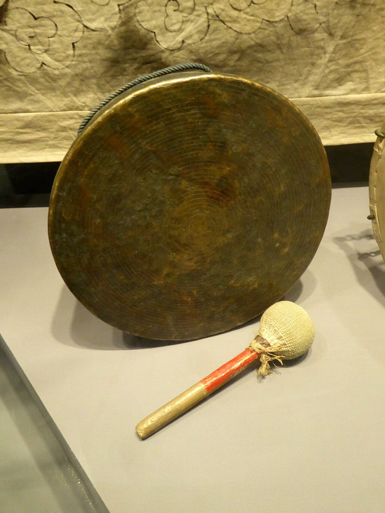 A 19th century gong on display in the National Folk Museum of Korea, Seoul.