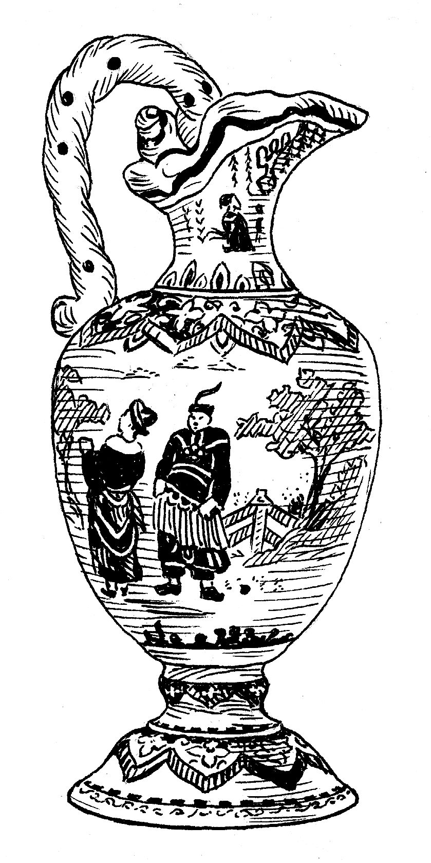 Delftware of pottery objects
