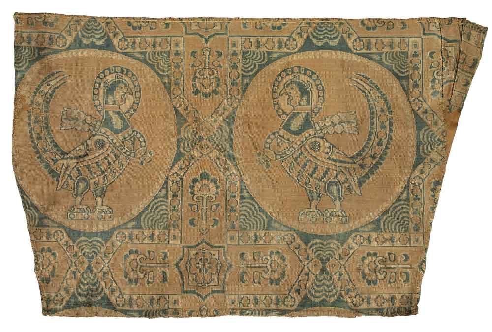 Pheasant roundel silk samite