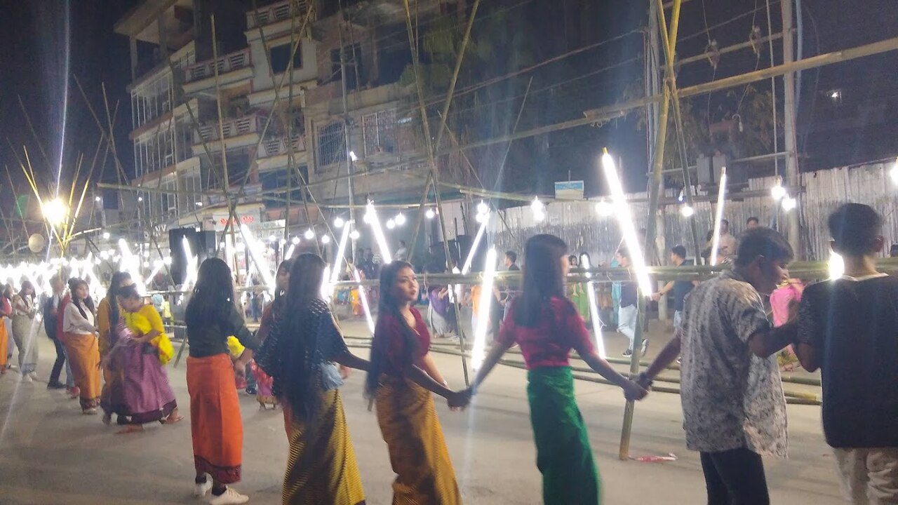 Thabal Chongba dance image at Imphal April 2019
