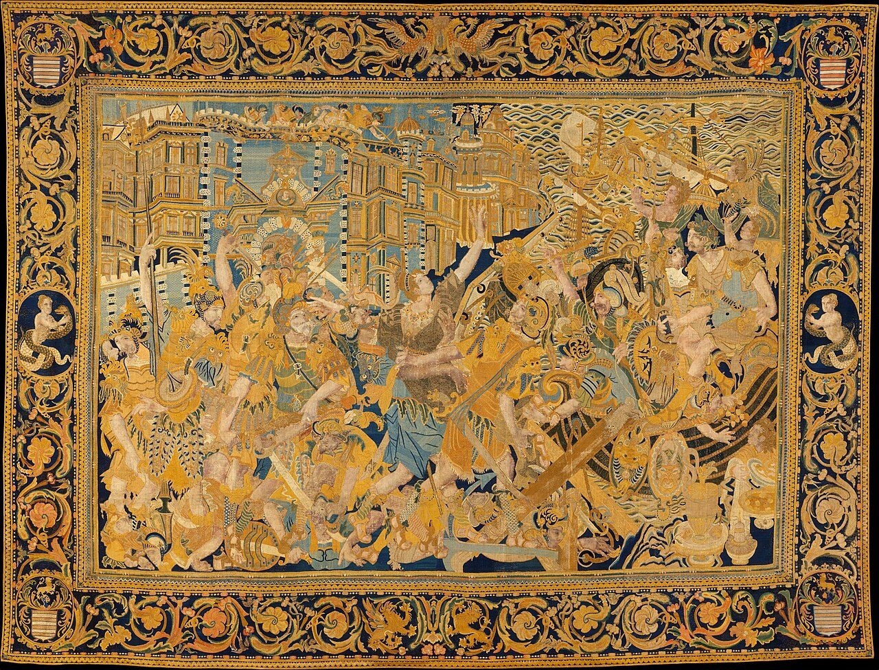 Chinese, Macao; Hanging; Textiles-Embroidered