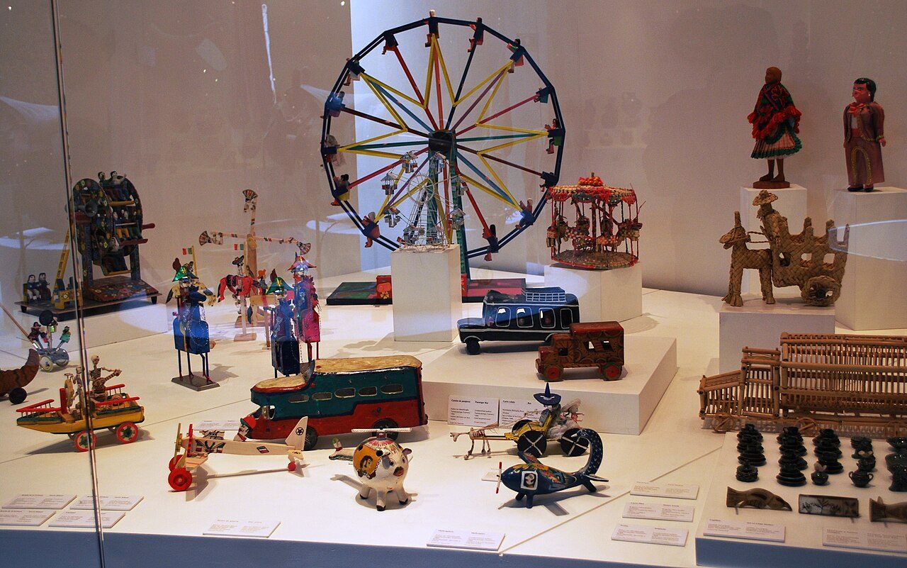 Handcrafted toys on display at the Museum of Artes Populares in Mexico City
