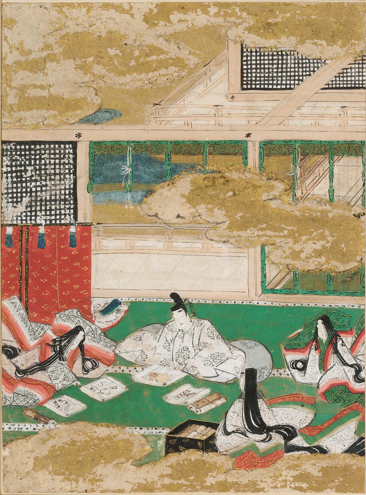 The Picture Contest (Eawase), Illustration to Chapter 17 of the Tale of Genji (Genji monogatari) title QS:P1476,en:"The Picture Contest (Eawase), Illustration to Chapter 17 of the Tale of Genji (Genji monogatari) " label QS:Len,"The Picture Contest (Eawase), Illustration to…