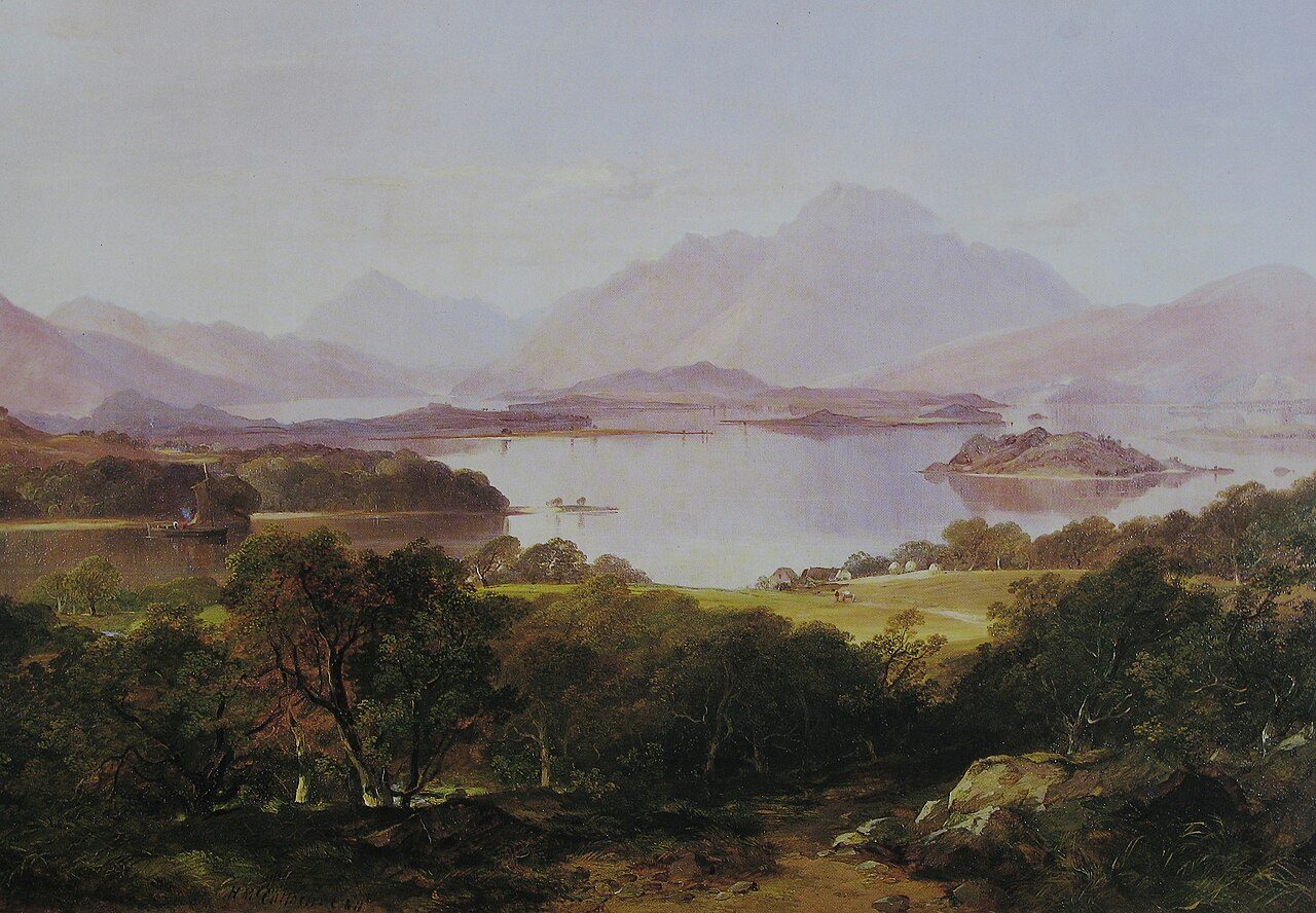 A View of Loch Lomond; Oil on Canvas, 76 x 127 cm
