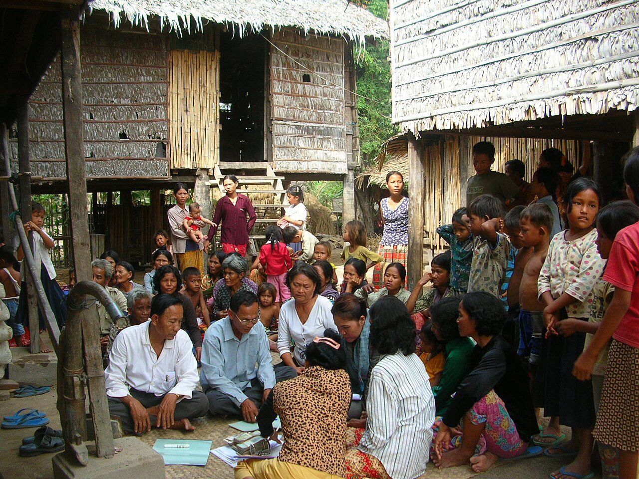 A village bank in Takeo province, Cambodia. Photo by Brett Matthews, January, 2006.