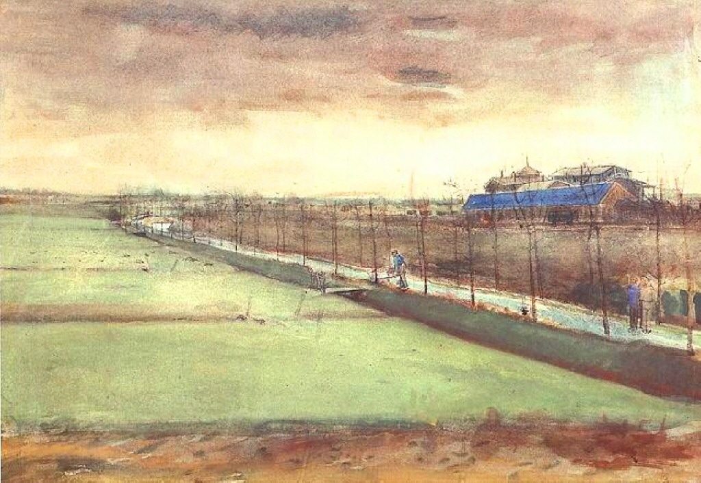 Vincent van Gogh - Meadows near Rijswijk and the Schenkweg (F910), 1882, Private collection, London