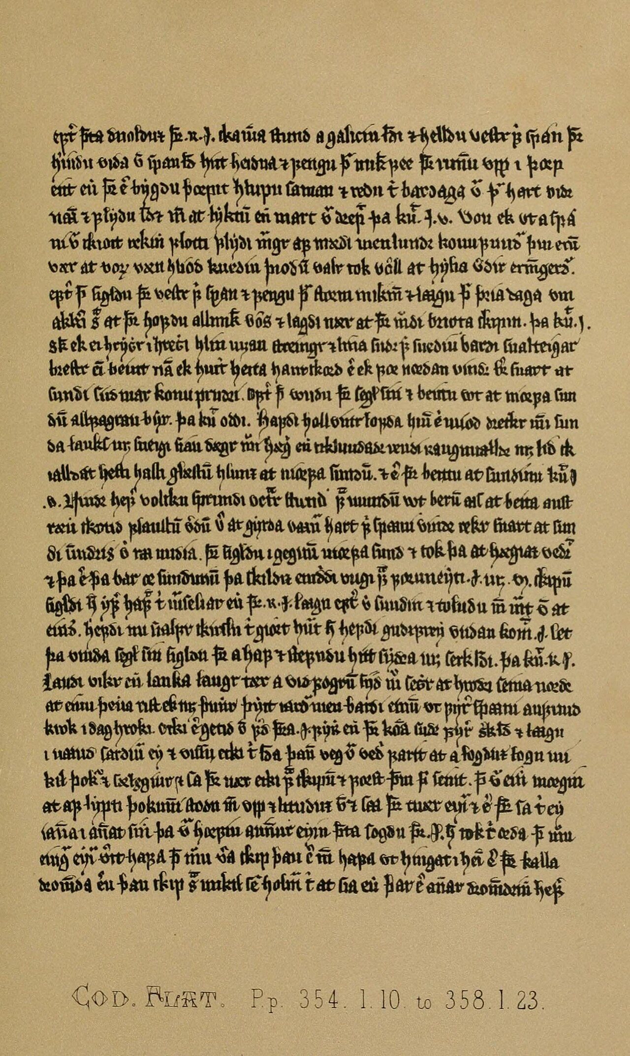 An example of a page from the Flatey Book , containing a part of chapter 93 of the Orkneyinga saga .