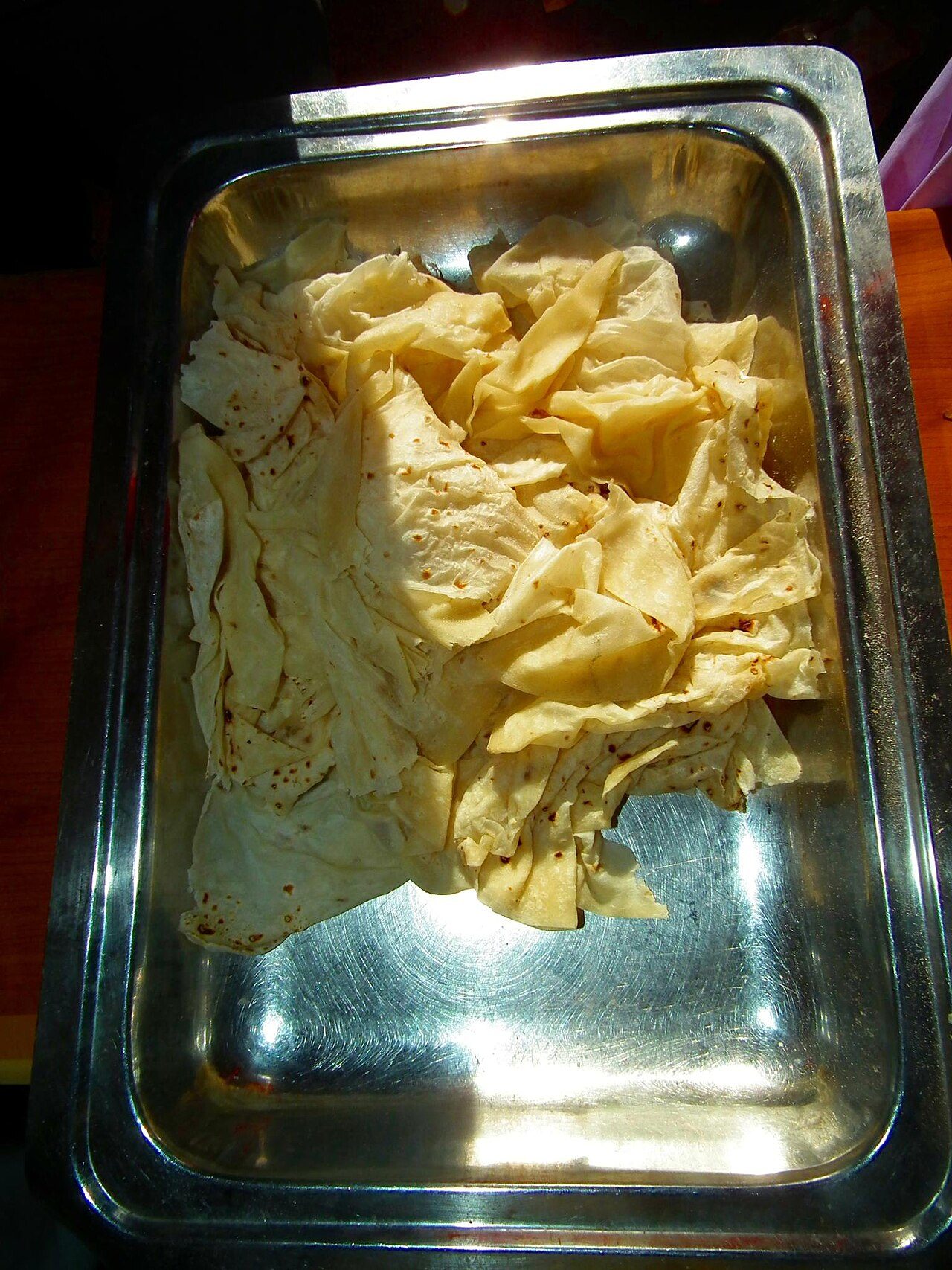 Rumali roti made in Kerala and served in family function