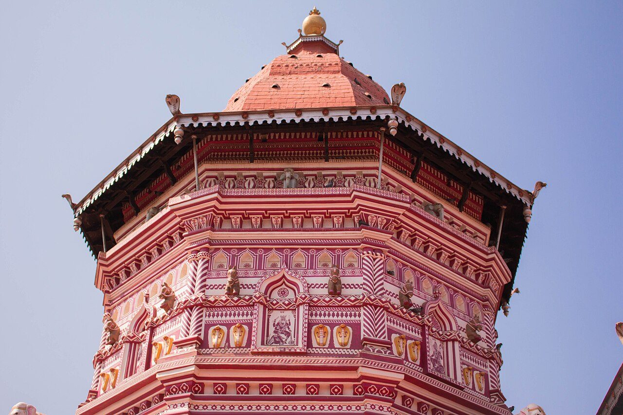 Kaavi murals at Lakshmi Narayan Mahamaya temple,Ankola Karnataka India