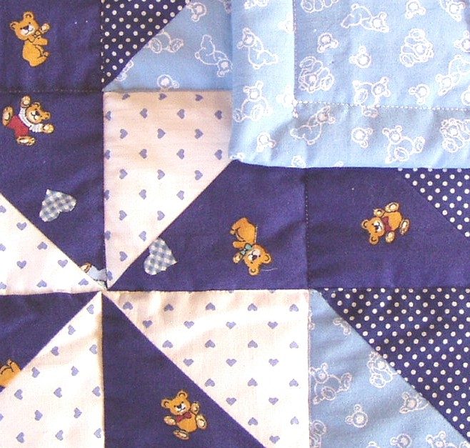 Patchwork - detail zpracování. Jsem autorem tohoto snímku. Obrázek pochází z výstavy patchwork