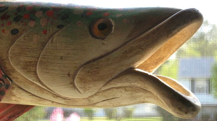 carved and painted basswood, weighted with lead
