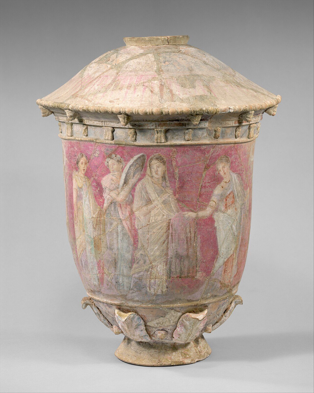 Greek, Sicilian, Centuripe; Vase, funerary, wedding scene; Vases