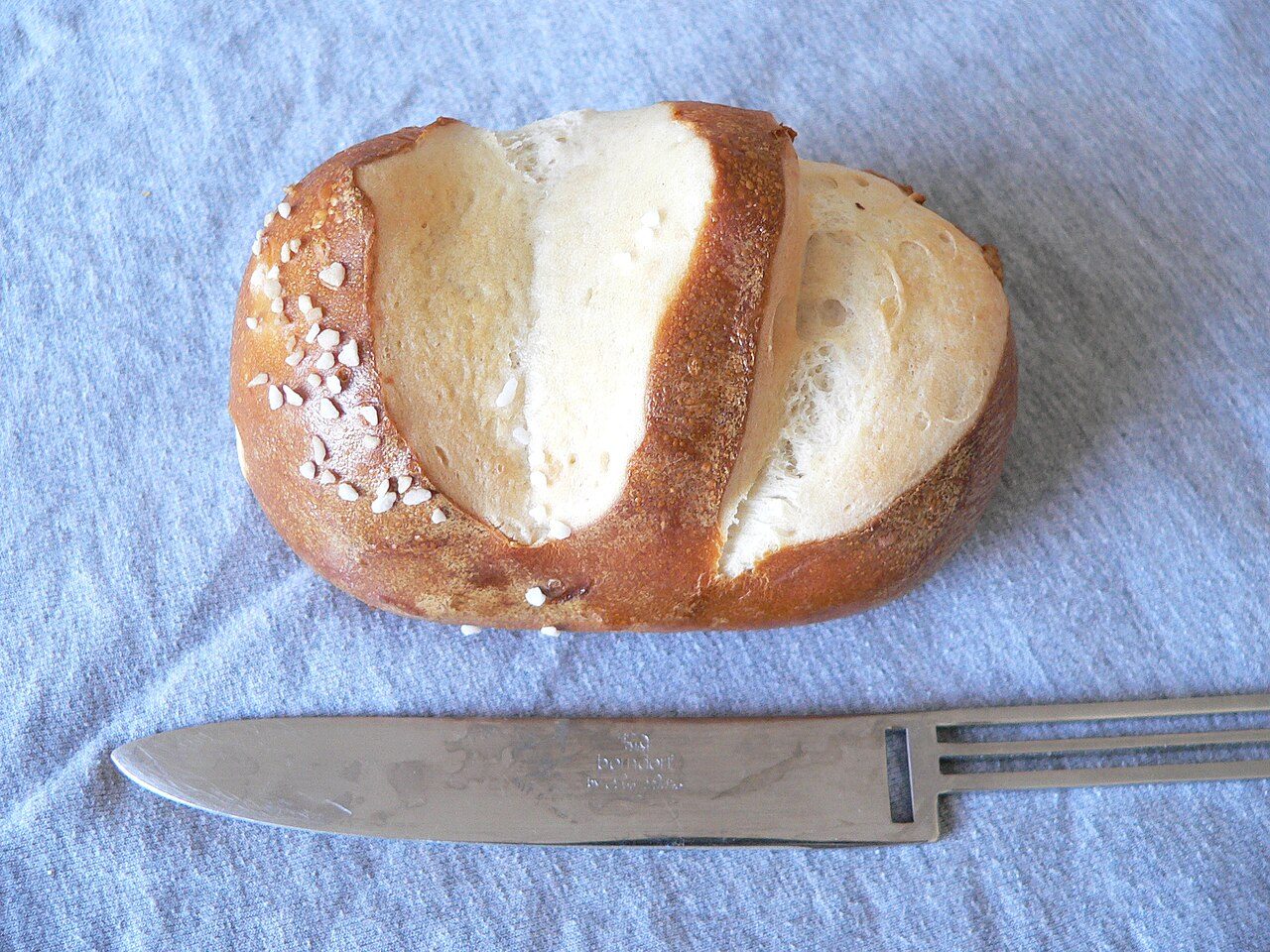 Lye roll with knife