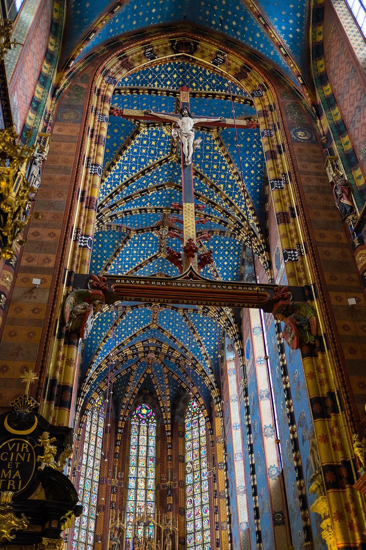 Starry vault, in St Marys Church Krakow - Mariacki Basilica