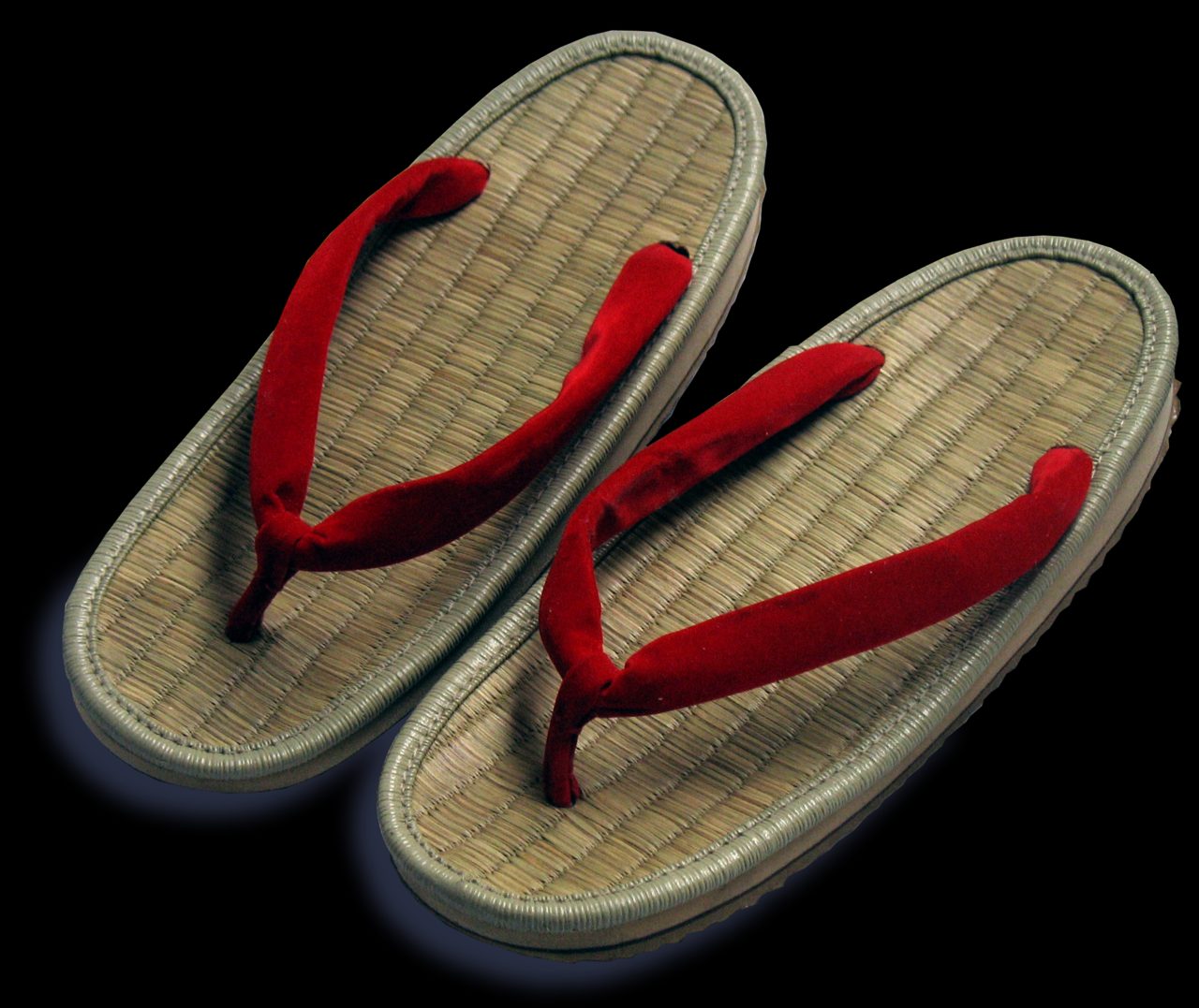 Informal straw zoori/zouri/zori sandals for women