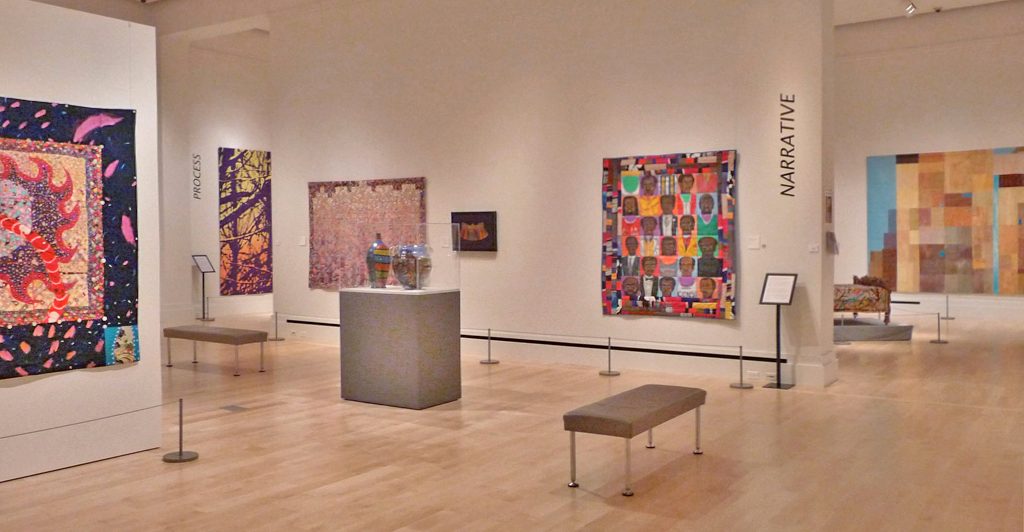 Quilt art exhibit installation view, International Quilt Study Center & Museum, University of Nebraska - Lincoln