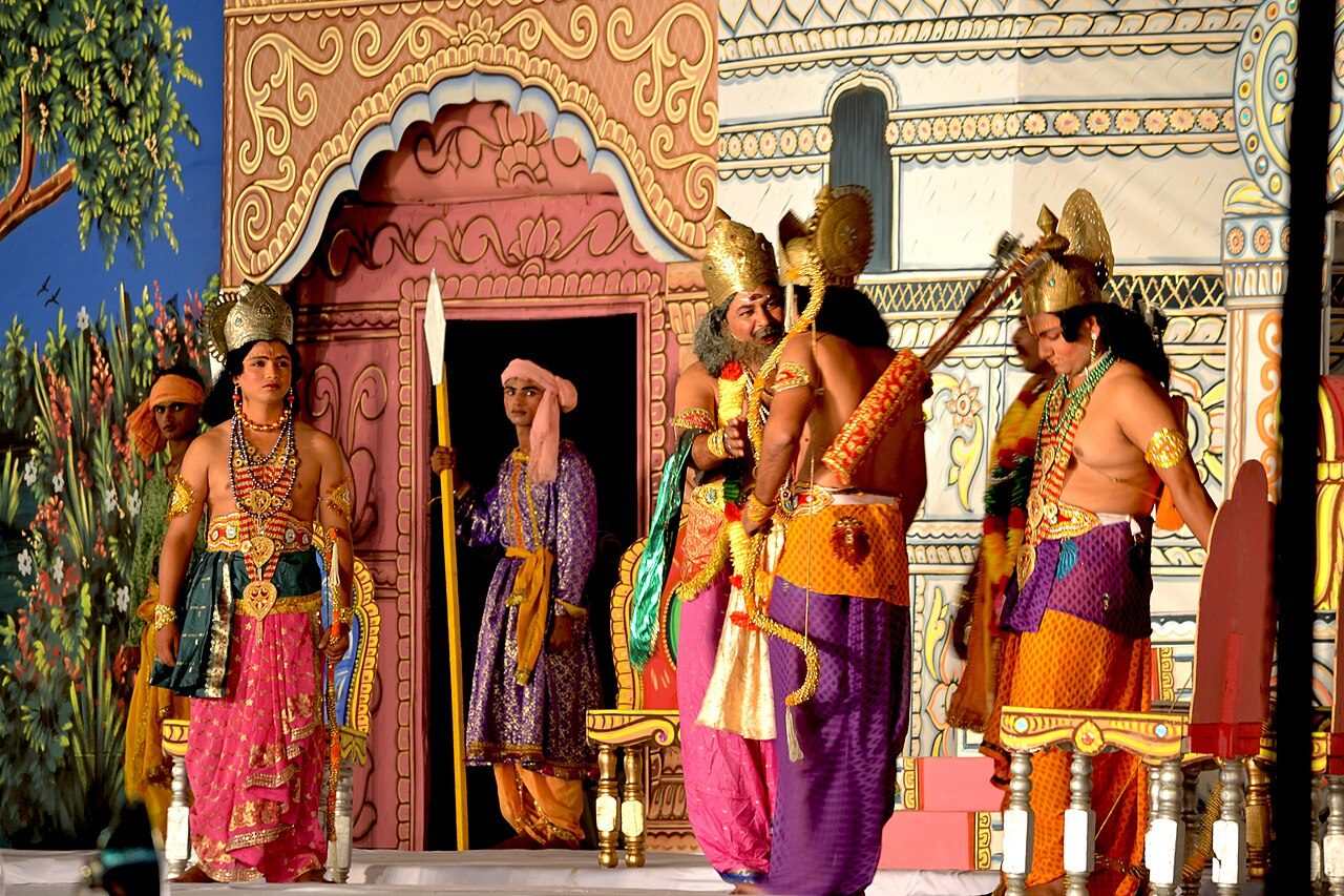 A scene from Ramlila in Ramlila Maidan, New Delhi