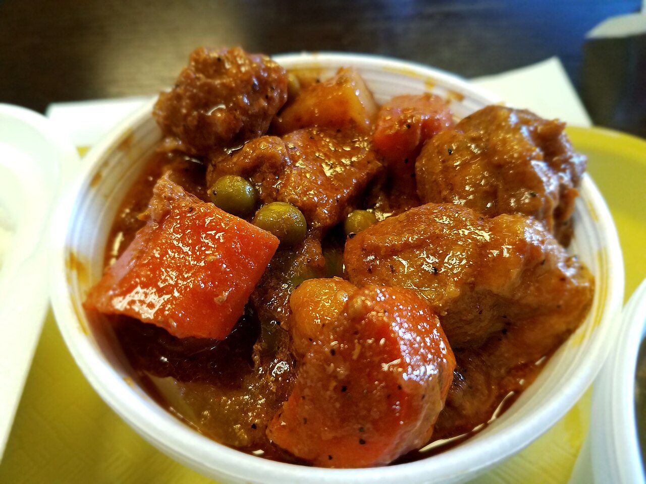 Menudo served at Oriental Valley Filipino Cuisine in the Rancho Peñasquitos neighborhood of San Diego