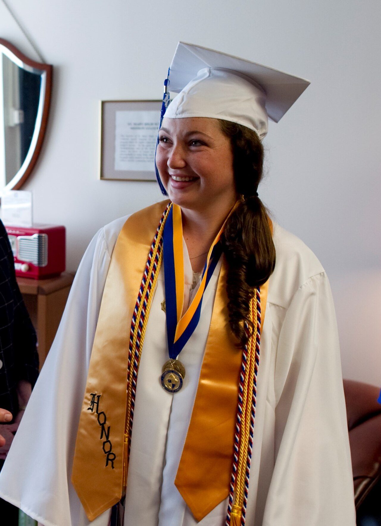 Saint Mary's High School Class of 2010 Valedictorian prior to commencement exercises in Annapolis, Md. on May 27, 2010.