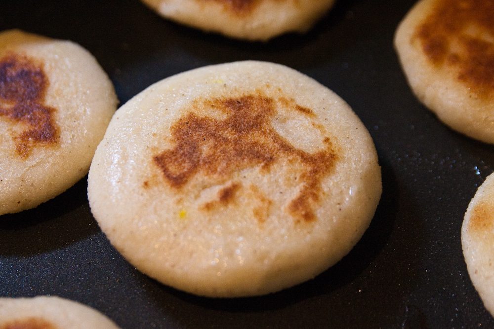 Arepas, in Venezuela.