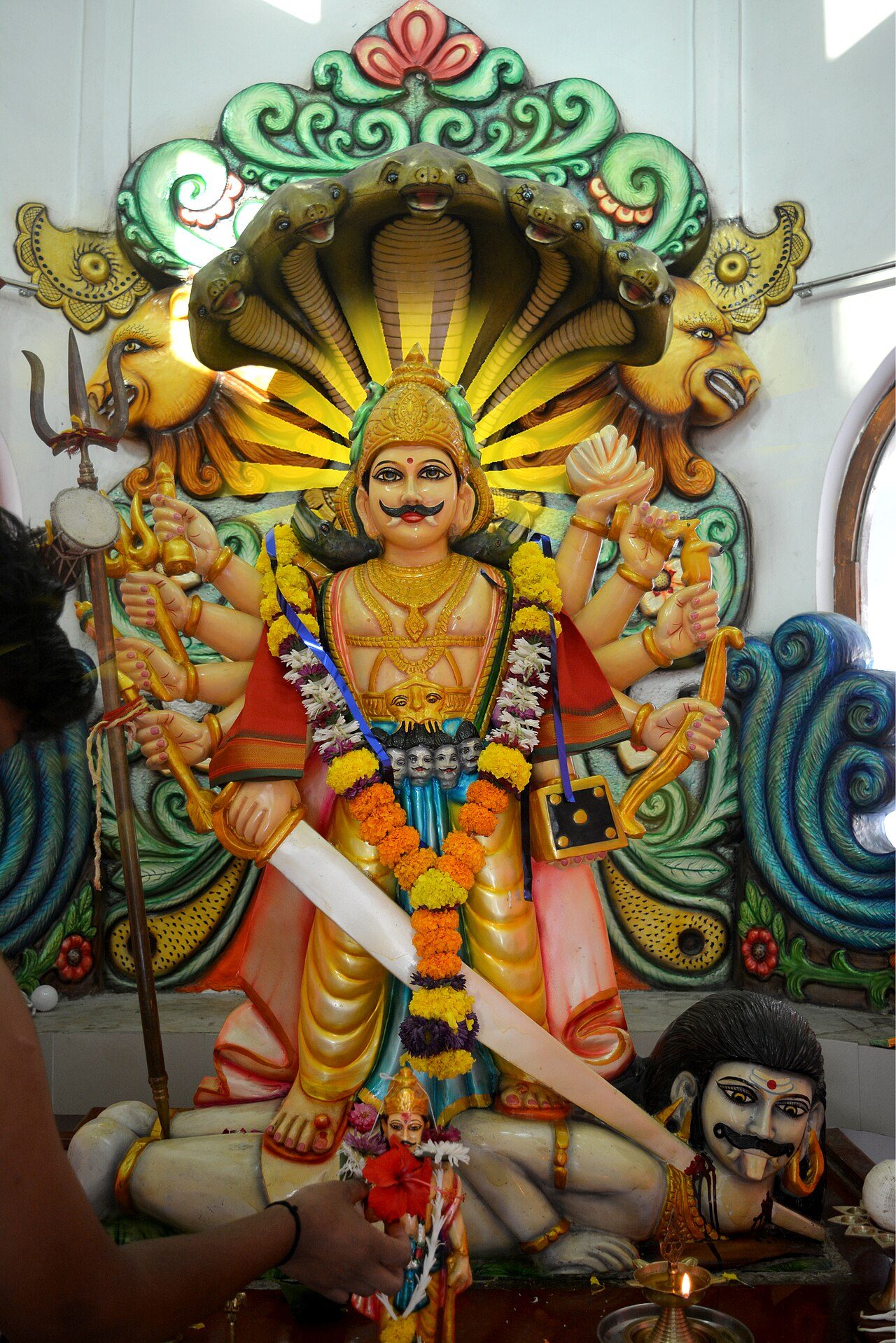 Lord Veerabhadra at Shree Kshretra Veerabhadra Devasthan. Address- At post Vadhav,Taluka-Pen, District-Raigad,State-Maharashtra, India. Pin code- 402107.