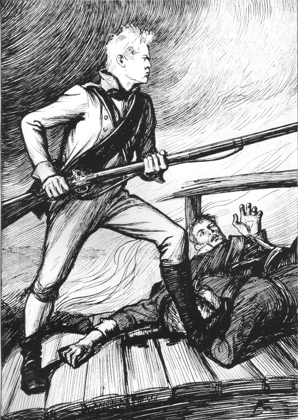 Sven Dufva , Zeichnung von Albert Edelfelt