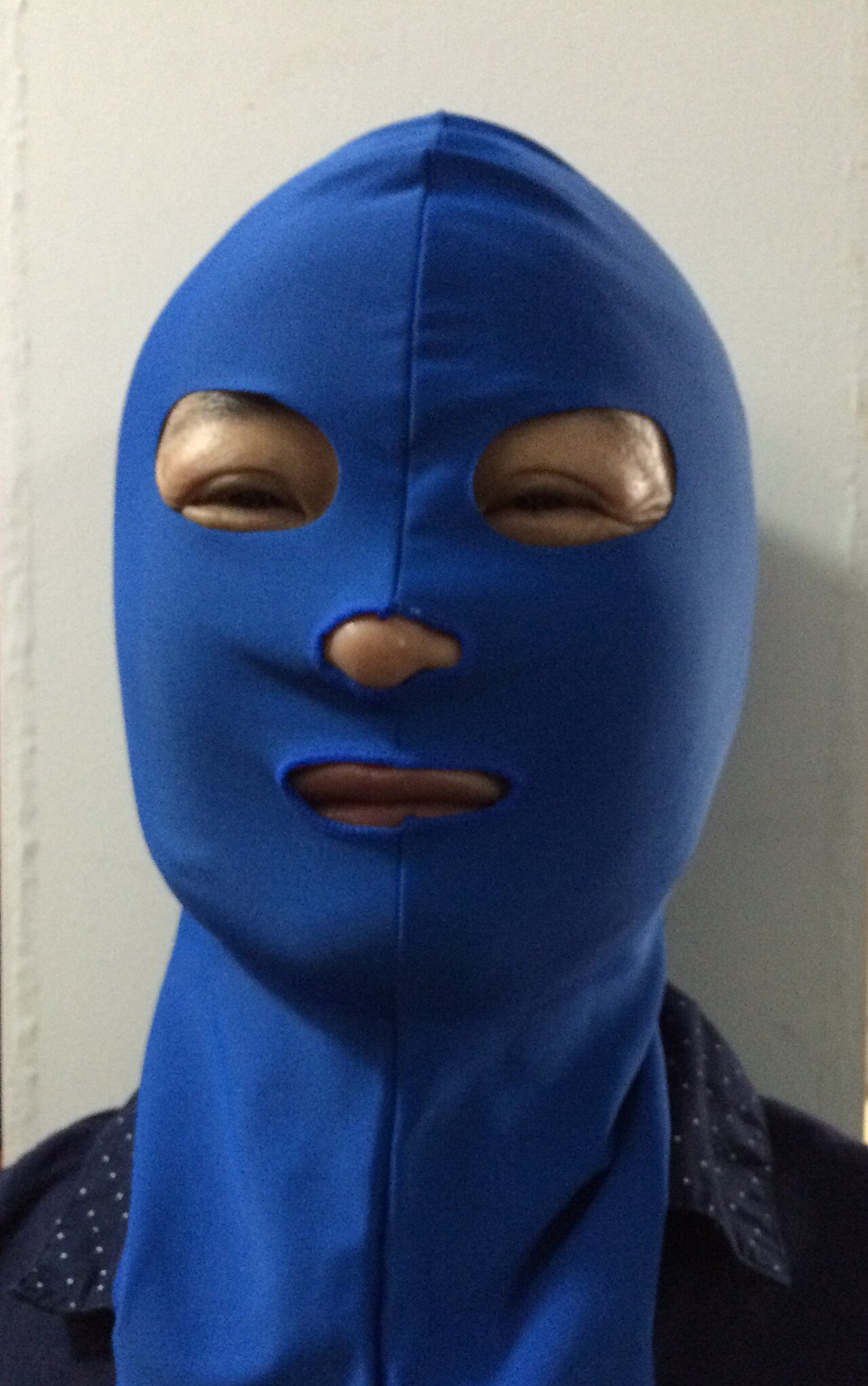 A woman wearing a facekini
