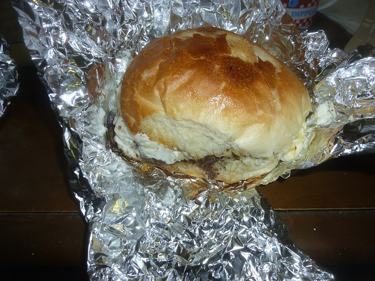 Photo of a vastedda sandwich made in bensonhurst, brooklyn, nyc.