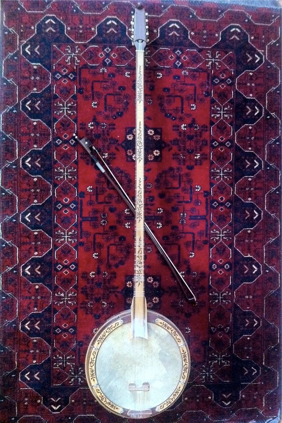 Yaylı tambur of Dr. Ozan Yarman photographed in his residence at Istanbul on January 2013.